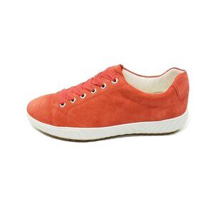 Ara A-Round Comfort Sneaker Red Suede Low Top Lace Up Womens US 9 EU 40 UK 7